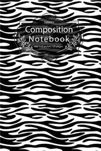 Happy Composition Notebook Size 6x9 Inches 120 Pages