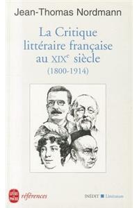 La Critique Litteraire Francaise Du 19eme