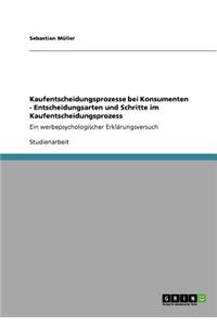 Kaufentscheidungsprozesse bei Konsumenten - Entscheidungsarten und Schritte im Kaufentscheidungsprozess