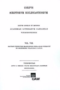 Salvianus de Gubernatione Dei, Epistulae, Ad Ecclesiam - Ed F. Pauly/ Reprint