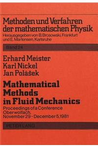 Mathematical Methods in Fluid Mechanics