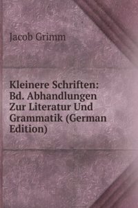 Kleinere Schriften: Bd. Abhandlungen Zur Literatur Und Grammatik (German Edition)