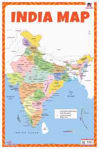 India Map - Thick and Laminated Chart