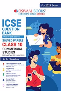 Oswaal ICSE Question Bank Class 10 Commercial Studies Book (For 2024 Board Exams)