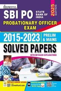 SBI PO Prelim and Main Probationary Officer Exam 2015 to 2023 Solved Paper (English Medium) (5206)