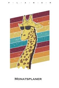 Coole Giraffe mit Sonnenbrille Monatsplaner