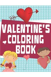 Valentine's Coloring Book: Amazing coloring book for boys and girls, large and one-sided pages, hours of fun for kids! Great gift for daughter, son or a friend.