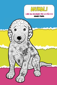 Libri da colorare per le età 8-12 - Grande stampa - Animali