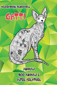 Colorazione Zendoodle - Zoo Animali e altre creature - Animali - Gatti