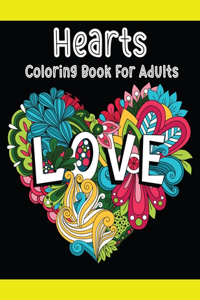 Hearts Coloring Book for Adults