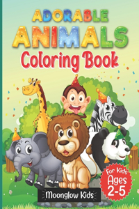 Adorable Animals Coloring Book