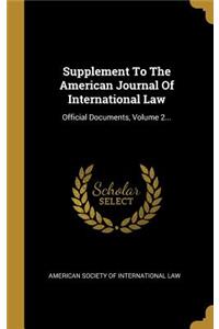 Supplement To The American Journal Of International Law