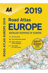 AA Road Atlas Europe 2019