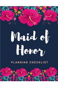 Maid Of Honor Planning Checklist