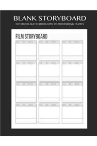 Blank Storyboard Notebooksketchbook with Storyboarding Frames