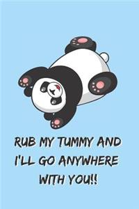 Panda Lovers Blank Lined Journal Notebook