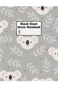 Blank Sheet Music Notebook