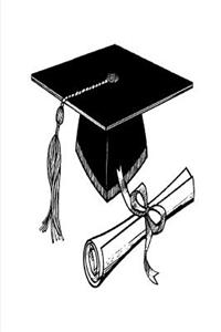 Graduation Journal Diploma Mortarboard Cap Lined Journal Pages