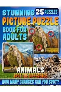 Stunning Picture Puzzle Books for Adults - Animals Spot the Difference