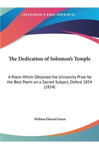 The Dedication of Solomon's Temple