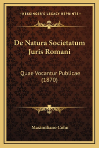 De Natura Societatum Juris Romani