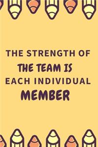 The Strength of the Team is each Individual Member.