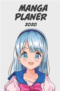 Manga Planer 2020 [Wöchentlich] [6x9]: Anime Manga Kalender Organizer Kalender Zeitplan für Produktivität und Zeitverwendung, Mädchen blaue Haare