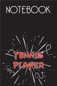 TENNIS PLAYER Notebook, Simple Design