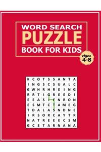 Word Search Puzzle Book for Kids Ages 4-8