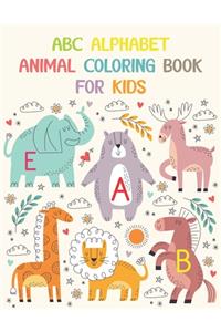 Abc Alphabet Animal Coloring Book For Kids