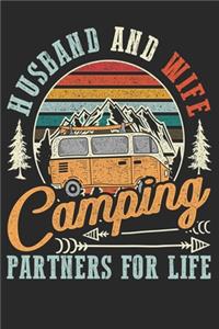 Husband And Wife Camping Partners For Life Notebook