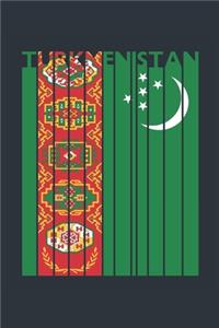 Vintage Turkmenistan Notebook - Turkish Flag Writing Journal - Turkmenistan Gift for Turkish Mom and Dad - Retro Turkish Diary: Medium College-Ruled Journey Diary, 110 page, Lined, 6x9 (15.2 x 22.9 cm)