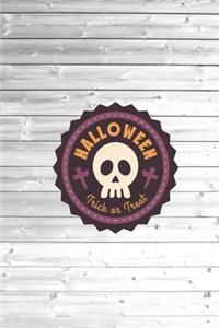 Halloween Trick or Treat - Skull - Cross - Journal