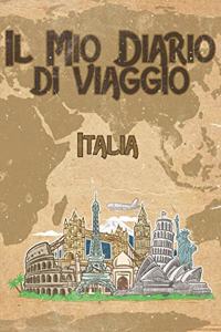 Il mio diario di viaggio Italia: 6x9 Diario di viaggio I Taccuino con liste di controllo da compilare I Un regalo perfetto per il tuo viaggio in Italia e per ogni viaggiatore