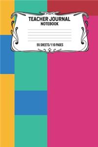 Teacher Journal Notebook 55 Sheets/110 Pages