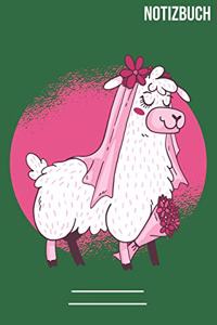 Notizbuch Liniert Llama Hochzeit