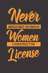 Never Underestimate the Power of Women Chiropractor License