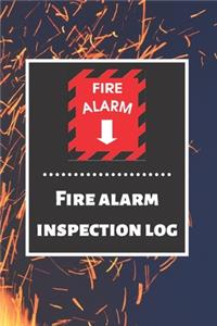 Fire alarm inspection log