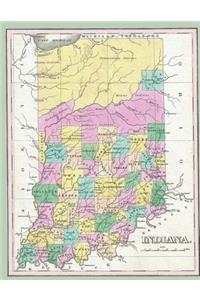 Antique Indiana Maps College Rule Notebook