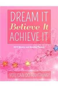 2019 Weekly and Monthly Planner
