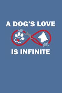 Standard (5.5 X 8.5 Inches) - 100 Pages Journal Composition Notebook, Story Paper, Inspirational Journals to Write in School Exercise Book (a Dog's Love Is Infinite)