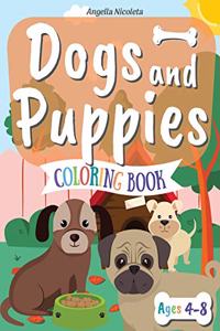 Dogs and Puppies Coloring Book