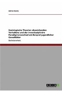 Soziologische Theorien abweichenden Verhaltens und der innerdisziplinäre Paradigmenwechsel. Jugendliche Gewalttäter