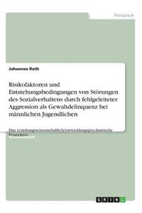 Risikofaktoren und Entstehungsbedingungen von Störungen des Sozialverhaltens durch fehlgeleiteter Aggression als Gewaltdelinquenz bei männlichen Jugendlichen