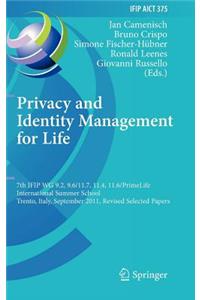 Privacy and Identity Management for Life