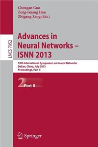 Advances in Neural Networks- Isnn 2013