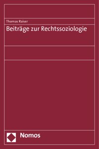 Beitrage Zur Rechtssoziologie