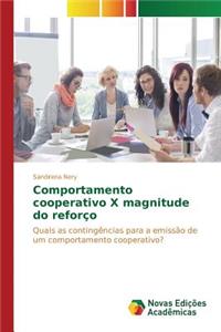 Comportamento cooperativo X magnitude do reforço