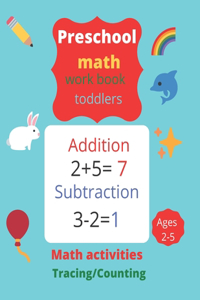 Preschool math workbook for toddlers ages 2-5