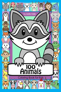 100 Animals Coloring Book for Kids